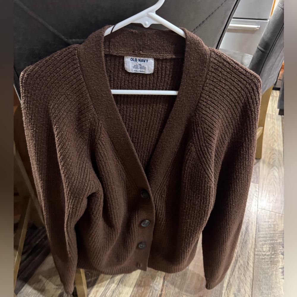 Old Navy Women's Chocolate Brown Button Cardigan